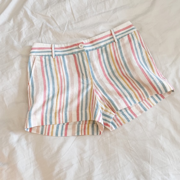 LOFT Striped Pastel Shorts (size 4 - NEW) - Picture 2 of 4